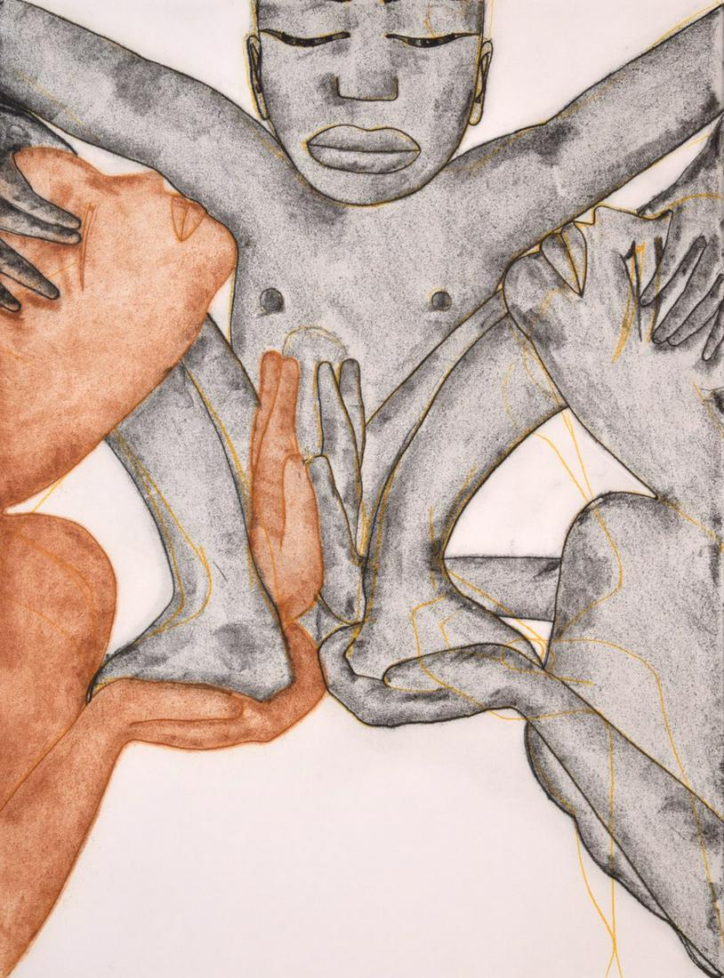 Francesco Clemente Aquatint, Signed Edition (Three: Artist/Designer; Manufacturer: Francesco Clemente (b. 1952) Marking(s); notes: signed; AP 7/12 Country of origin; materials: Italian; aquatint on paper Dimensions (H, W, D): 32"h, 24.25"w; 35.5"h, 27"