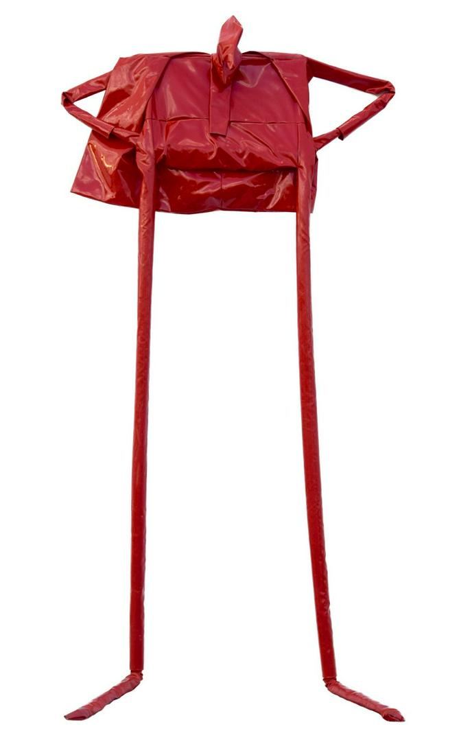 Monumental William Dickey King Figural Sculpture, 140"H: Artist/Designer; Manufacturer: William Dickey King (1925-2015) Marking(s); notes: no marking(s) apparent Country of origin; materials: American; vinyl, metal Dimensions (H, W, D): 140"h, 72"w, 31"d ly