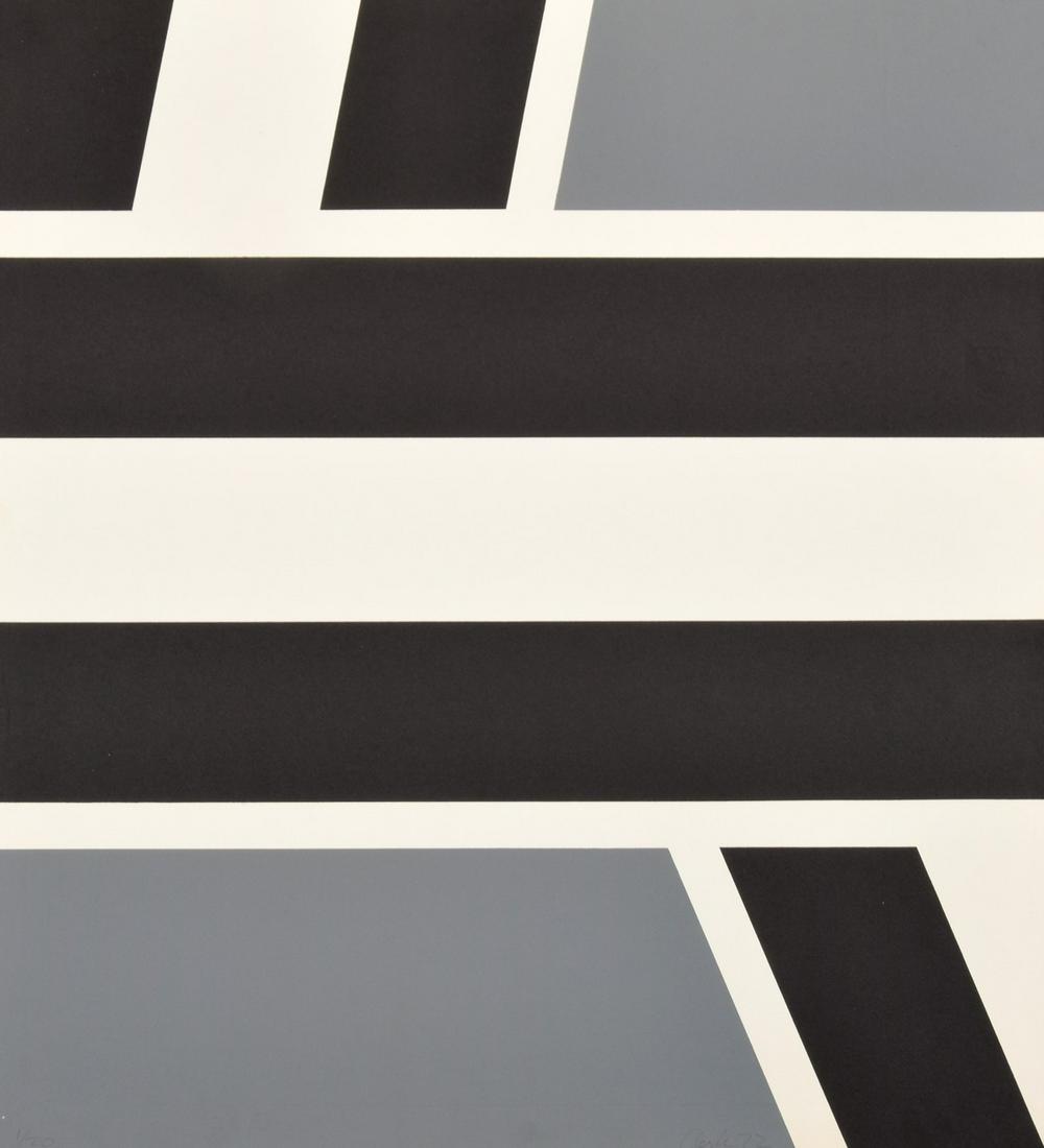 Pierre Clerk Geometric Screenprint, Signed Edition: Artist/Designer; Manufacturer: Pierre Clerk (b. 1928) Marking(s); notes: signed; blind stamp; ed. 1/20; 1972 Country of origin; materials: American; screenprint Dimensions (H, W, D):