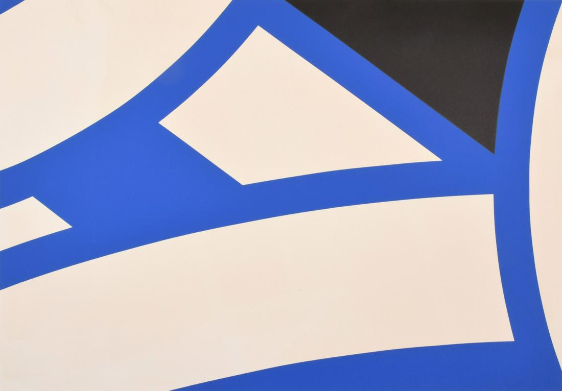 Pierre Clerk Geometric Screenprint, Signed Edition: Artist/Designer; Manufacturer: Pierre Clerk (b. 1928) Marking(s); notes: signed, blind stamp; ed. 28/30; 1972 Country of origin; materials: American; screenprint Dimensions (H, W, D)