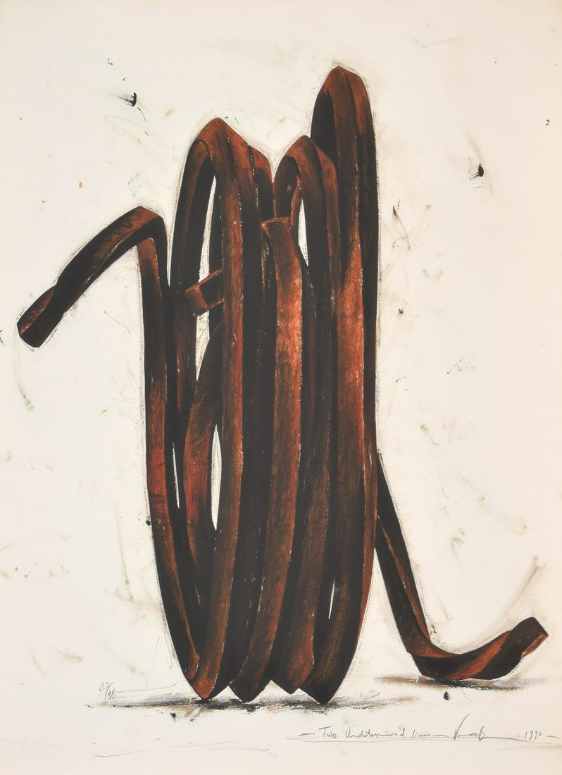 Large Bernar Venet Silkscreen, Signed Edition: Artist/Designer; Manufacturer: Bernar Venet (b. 1941) Marking(s); notes: signed, David Lawrence Editions blind stamp; ed. 27/88; 1990 Country of origin; materials: French; silkscreen on paper