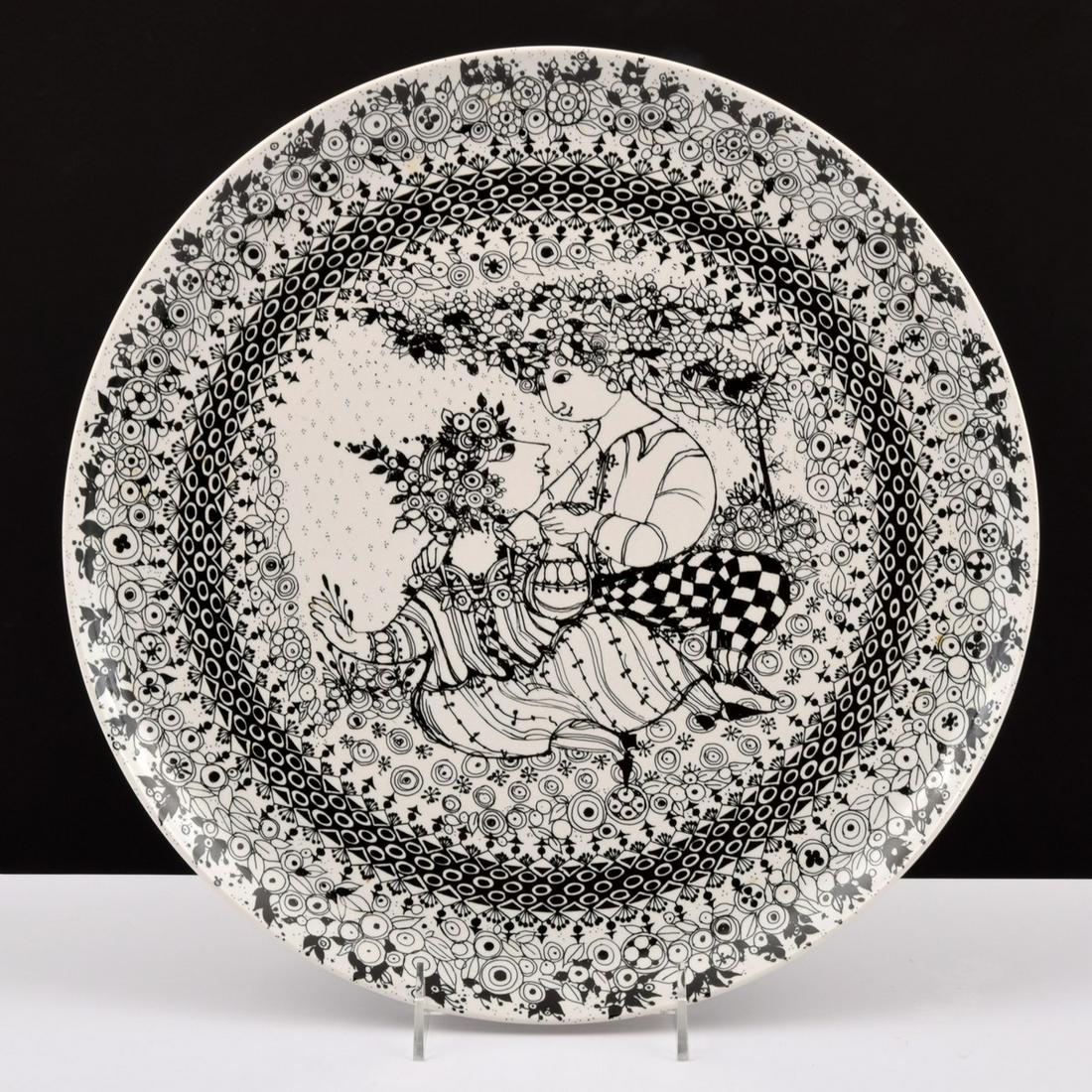 Bjorn Wiinblad for Rosenthal Charger: Artist/Designer; Manufacturer: Bjorn Wiinblad (1918-2006); Rosenthal Marking(s); notes: signed, Rosenthal imprint, marking(s) Country of origin; materials: Danish; ceramic Dimensions