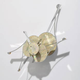 Pedro S. de Movellan Kinetic Sculpture: Artist/Designer; Manufacturer: Pedro S. de Movellan (b. 1967) Marking(s); notes: signed, marking(s) Country of origin; materials: American; metal, plastic Dimensions (H, W, D):