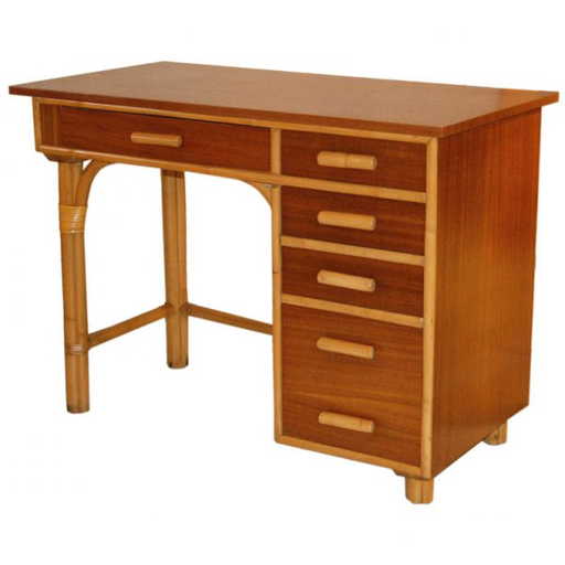 21 Vintage Rattan Desk