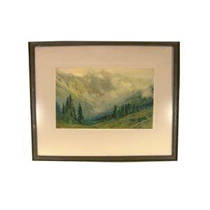 Charles Adams Print: Designer & Manufacturer: Charles Adams Country of Origin & Materials: USA; print Additional Information & Circa: signed Charles Partridge Adams, "After The Storm" Dimensions: 17.5"h x 21"w