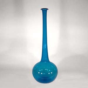 Raymor Vase, Style of: Designer & Manufacturer: In the Style of Raymor Country of Origin & Materials: glass Additional Information & Circa: Vase in the style of Raymor, hand blown; circa 1960's Dimensions: 27"H