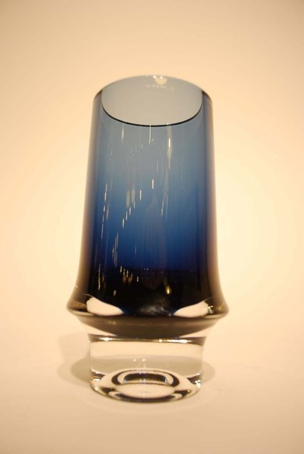 Tapio Wirkkala Vase: Designer & Manufacturer: Tapio Wirkkala Country of Origin & Materials: Finland, glass Additional Information & Circa: vase; circa 1960 Dimensions: 6"h x 3.5"dia