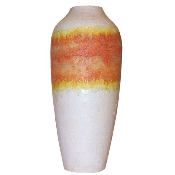 Marcello Fantoni Vase: Designer & Manufacturer: Marcello Fantoni Country of Origin & Materials: Italy, Pottery Additional Information & Circa: Large colorful pottery vase by Marcello Fantoni, Raymor, Italy; circa 1960 Dimen