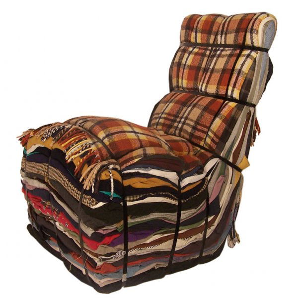 Tejo Remy Chair: Designer & Manufacturer: Tejo Remy, Droog Country of Origin & Materials: Netherlands; cloth/metal Additional Information & Circa: Tejo Remy for Droog 'rag' chair. Originally designed in 1993, each cha