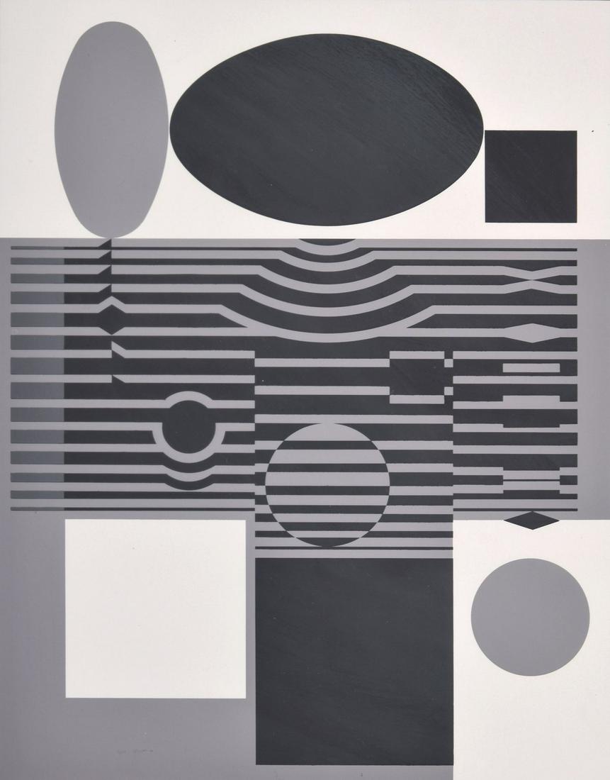 Victor Vasarely "Laika" Serigraph, Signed Edition: Artist/Designer; Manufacturer: Victor Vasarely (1903-1997) Marking(s); notes: signed; ed. 240/250 Country of origin; materials: Hungarian; paper Dimensions (H, W, D): 21.75"h, 19.25"w; 22.5"h, 20"w fr