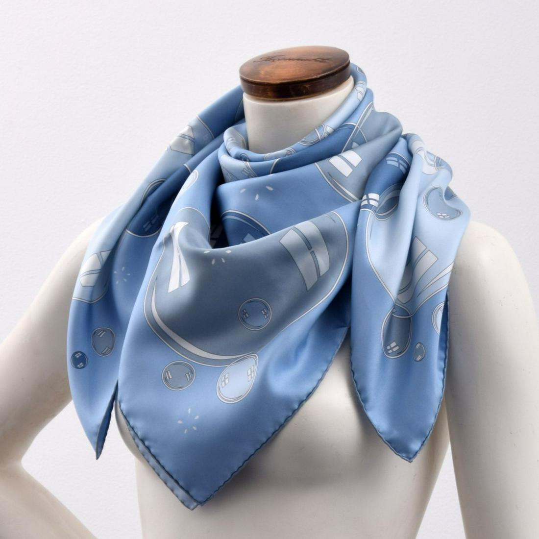 Hermes "Bal De Bulles" Silk Scarf, Paige Rense Estate: Artist/Designer; Manufacturer: Dimitri Rybaltchenkl design; Hermes Marking(s); notes: signed in design (Hermes, title), care tag Country of origin; materials: France; silk Dimensions (H, W, D): 35"l, 