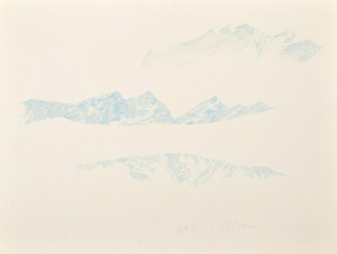 Signed Landscape Painting, Brooke Alexander Collection: Artist/Designer; Manufacturer: artist unknown (see detail photo of signature) Marking(s); notes: signed Country of origin; materials: country of origin unknown; watercolor Dimensions (H, W, D): 12"h, 