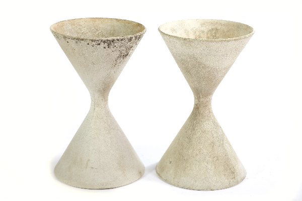 Willy Guhl Planters, Pair: Designer & Manufacturer: Willy Guhl; Eternit AG Country of Origin & Materials: Switzerland; fibrated concrete Additional Information & Circa: Fine & rare pair of planters by Willy Guhl for Eternit AG,