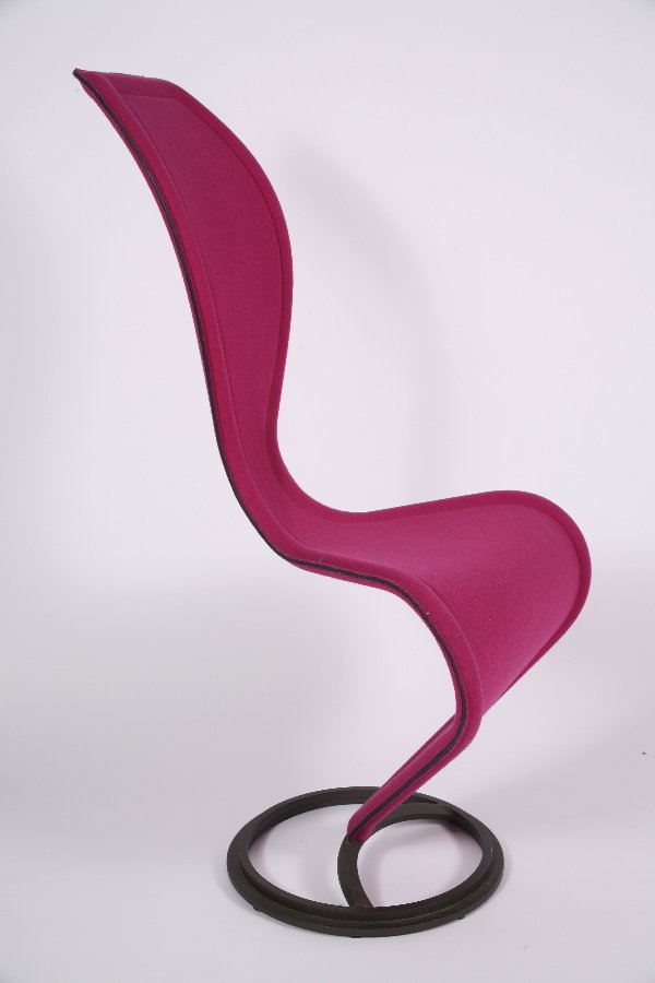 Tom Dixon S Chair: Designer & Manufacturer: Tom Dixon; Cappellini Country of Origin & Materials: Italy; metal, felt Additional Information & Circa: "S" chair designed by Tom Dixon; Circa 2000 Dimensions(H,W,D): 40"H, 20