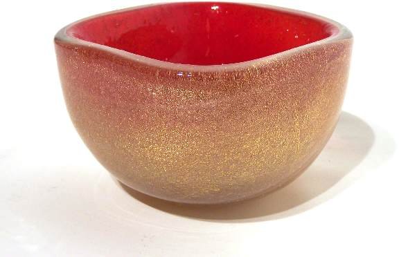 Venini Glass Bowl: Designer & Manufacturer: Carlo Scarpa; Venini attributed Country of Origin & Materials: Murano, Italy; blown glass Additional Information & Circa: Fine blown glass bowl attributed to Carlo Scarpa for 