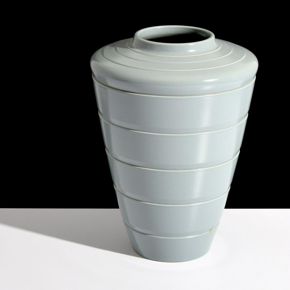 Keith Murray Shouldered Vase: Artist/Designer; Manufacturer: Keith Murray; Wedgwood Marking(s); notes: signed, marking(s) Country of origin; materials: England; ceramic Dimensions (H, W, D): 11"h, 8.25"dia Additional Information: