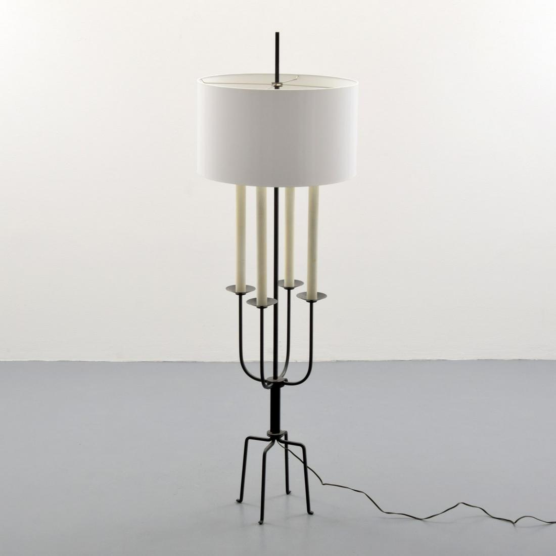 Tommi Parzinger Floor Lamp: Artist/Designer; Manufacturer: Tommi Parzinger Marking(s); notes: no marking(s) apparent Country of origin; materials: USA; enamel on steel Dimensions (H, W, D): 60"h, 13"dia Additional Information: R