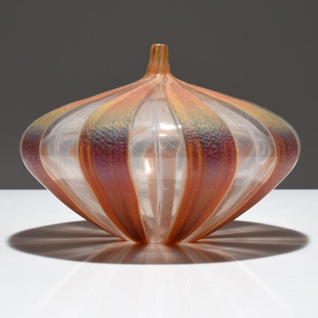 Salvadore & Campagnol Vase/Vessel, Murano: Artist/Designer; Manufacturer: Davide Salvadore, Ivan Campagnol; Campagnol & Salvadore Marking(s); notes: signed Country of origin; materials: Italy; glass Dimensions (H, W, D): 6.5"h, 10.5"dia Additi