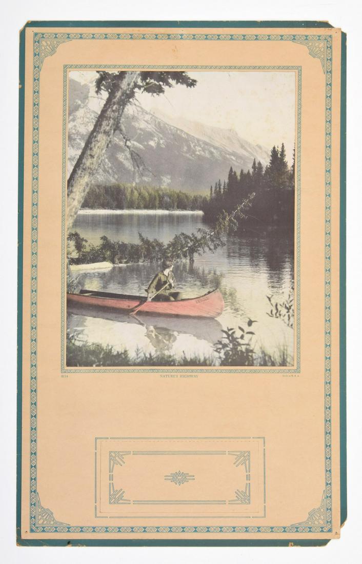 Vintage Native American Woman/Forest Print: Artist/Designer; Manufacturer: unknown Marking(s); notes: marking(s) Country of origin; materials: USA; paper Dimensions (H, W, D): 22.5"h, 14"w Additional Information: Posters, Prints & Multiples