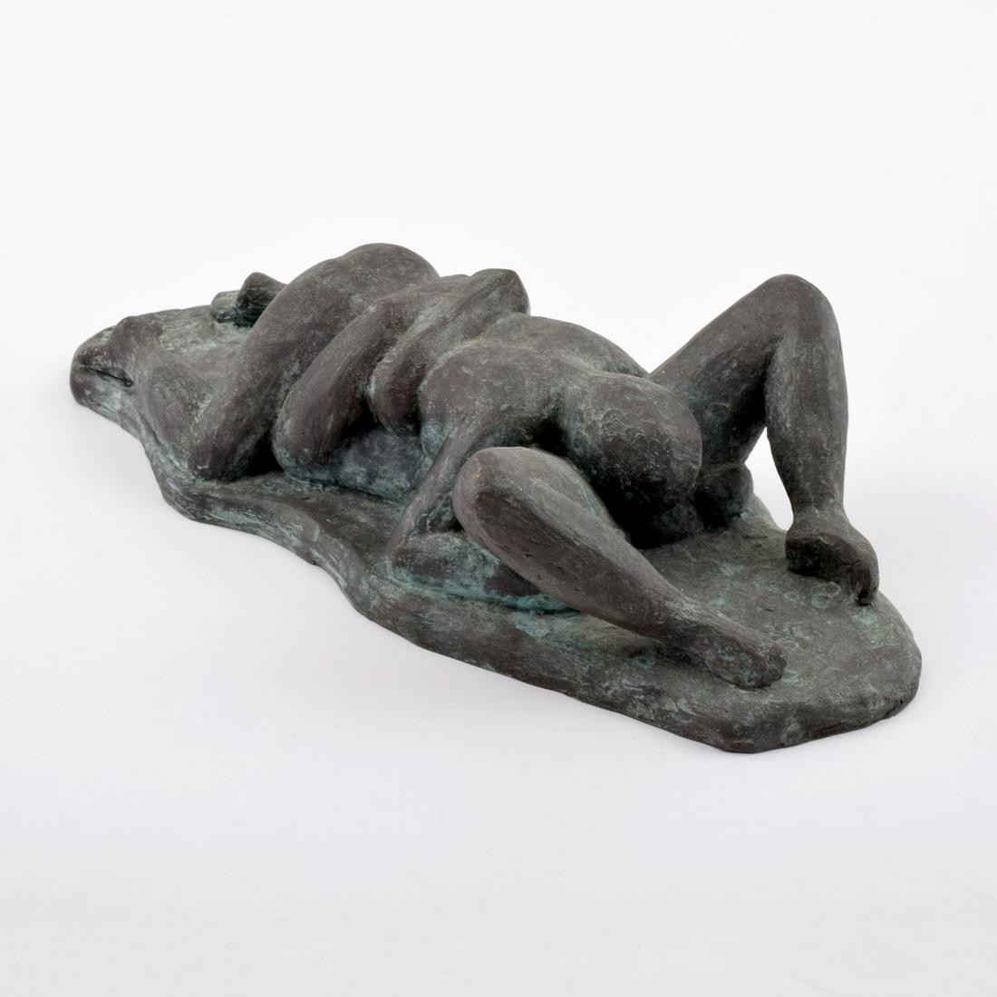 Larry Mohr Erotic Nude Sculpture: Artist/Designer; Manufacturer: Larry Mohr (1921-2013) Marking(s); notes: signed; ed. 2/18 Country of origin; materials: American; clay Dimensions (H, W, D): 2.25"h, 4.75"w, 9.75"d Additional Informati