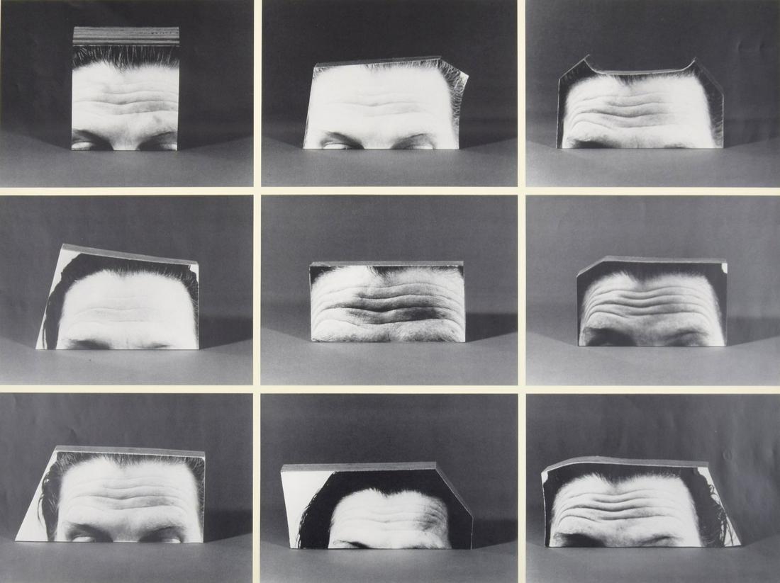 Georg Herold "Foreheads" Screenprint, Signed Edition: Artist/Designer; Manufacturer: Georg Herold (b. 1947) Marking(s); notes: signed, marking(s); Trial Proof; 1989 Country of origin; materials: American; screenprint Dimensions (H, W, D): 19.25"h, 27.25"