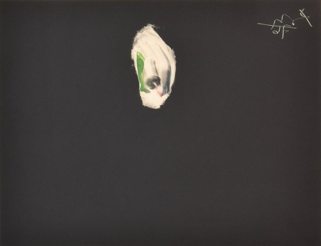 Robert Motherwell Monoprint: Artist/Designer; Manufacturer: Robert Motherwell (1915-1991) Marking(s); notes: signed, marking(s); 1976 Country of origin; materials: American; monoprint Dimensions (H, W, D): 24.5"h, 28"w; 28"h, 31.
