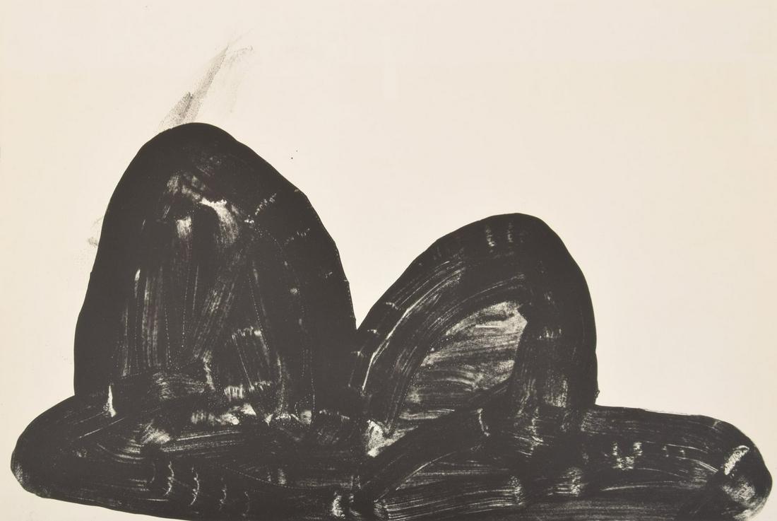 Large Joel Shapiro Lithograph, Signed Edition, 54"W: Artist/Designer; Manufacturer: Joel Shapiro (b. 1941) Marking(s); notes: signed; ed. 12/15; 1980-82 Country of origin; materials: American; lithograph Dimensions (H, W, D): 36"h, 54"w Additional Infor