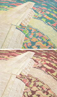 2 Yvonne Jacquette "Winging It" Etchings, Signed: Artist/Designer; Manufacturer: Yvonne Jacquette (b. 1934) Marking(s); notes: signed, blind stamp; AP 6/12 for the edition of 40 and AP 3/6 for the edition of 20; 1990 Country of origin; materials: Ame
