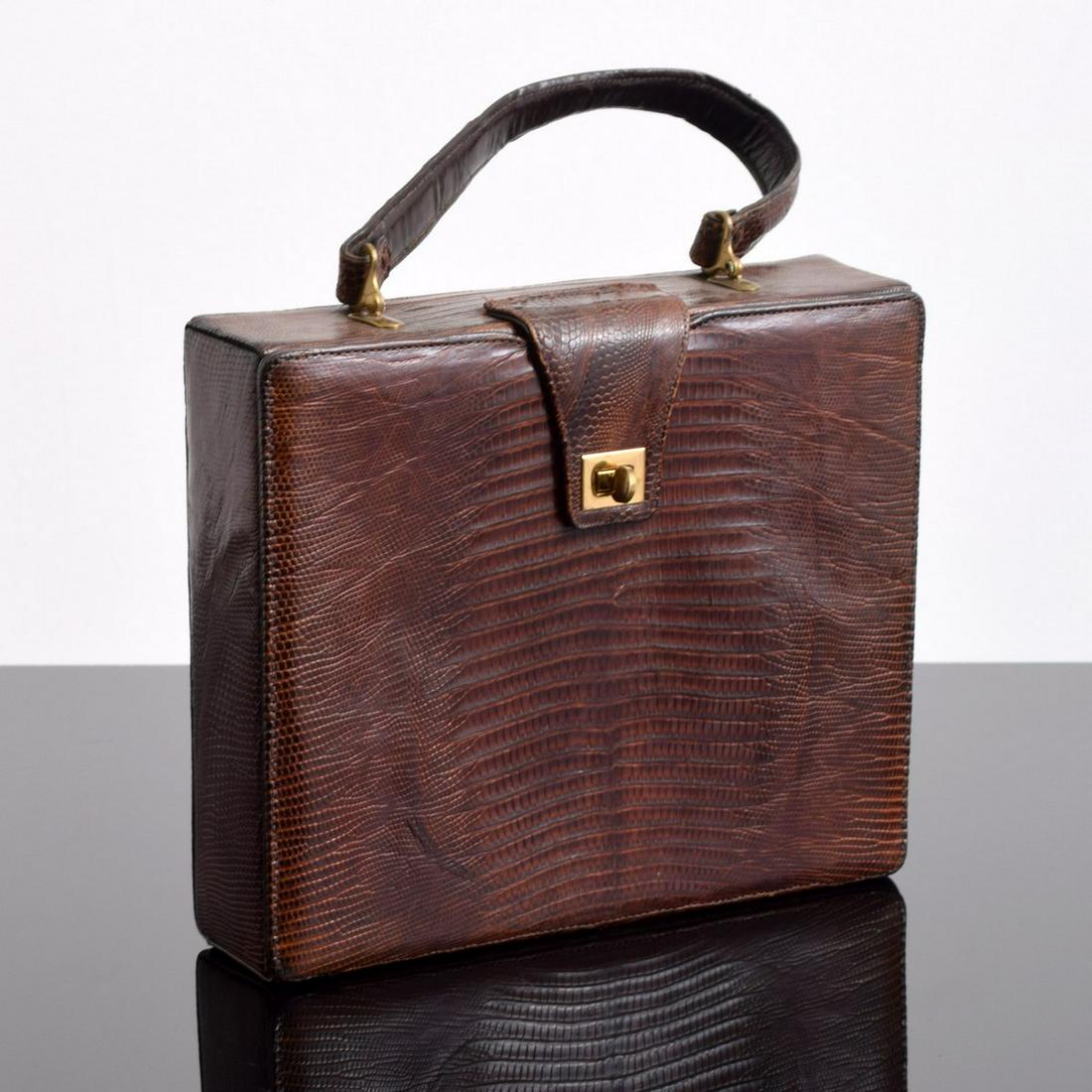Palizzio NY Vintage Box-Style Lizard Handbag (1 of 12)