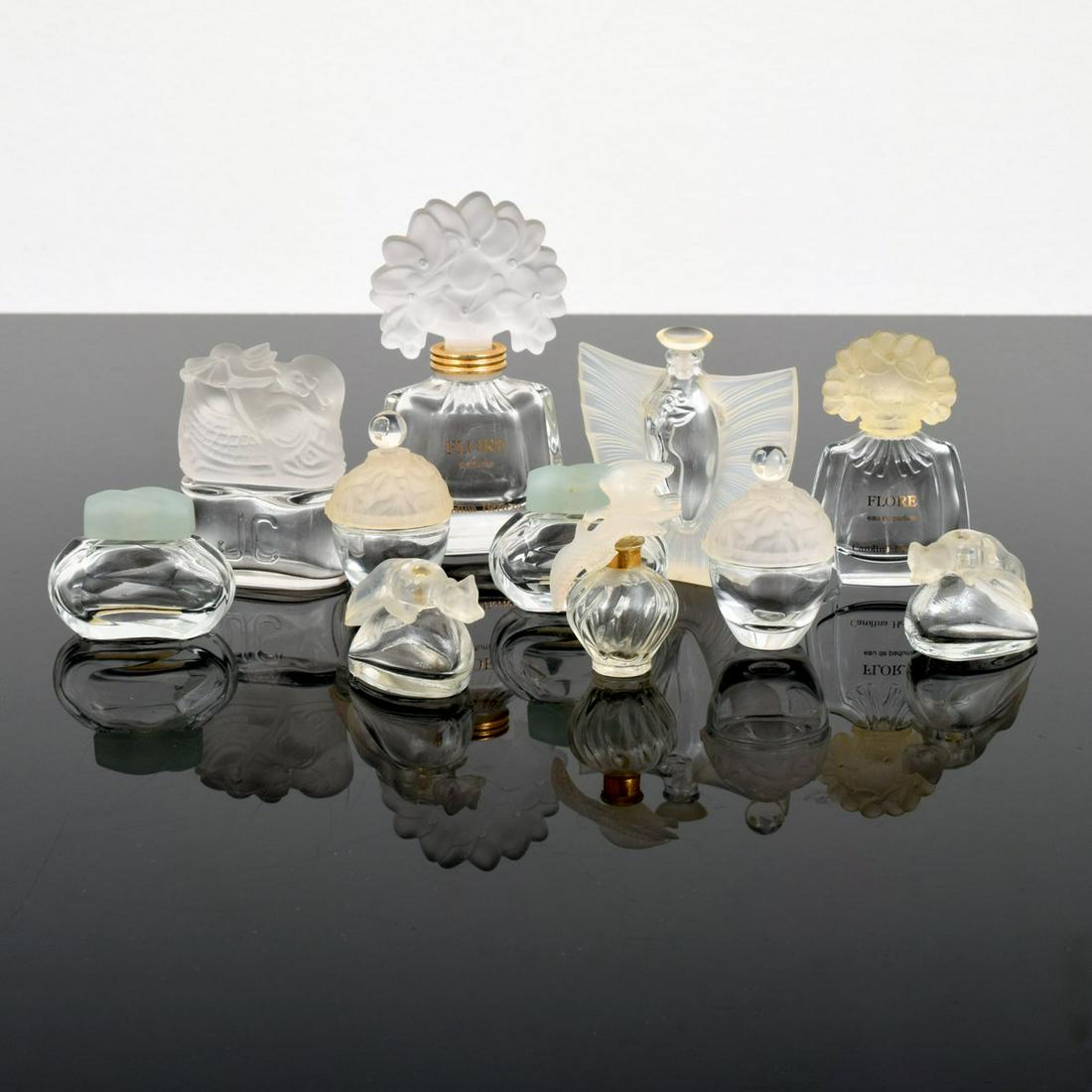 11 Perfume Bottles; Caroline Herrera, Jean Couturier...: Artist/Designer; Manufacturer: various Marking(s); notes: marking(s) Country of origin; materials: France, other; glass, metal, other Dimensions (H, W, D): largest: 3.5"h, 2"w, 1.25"d Additional Infor