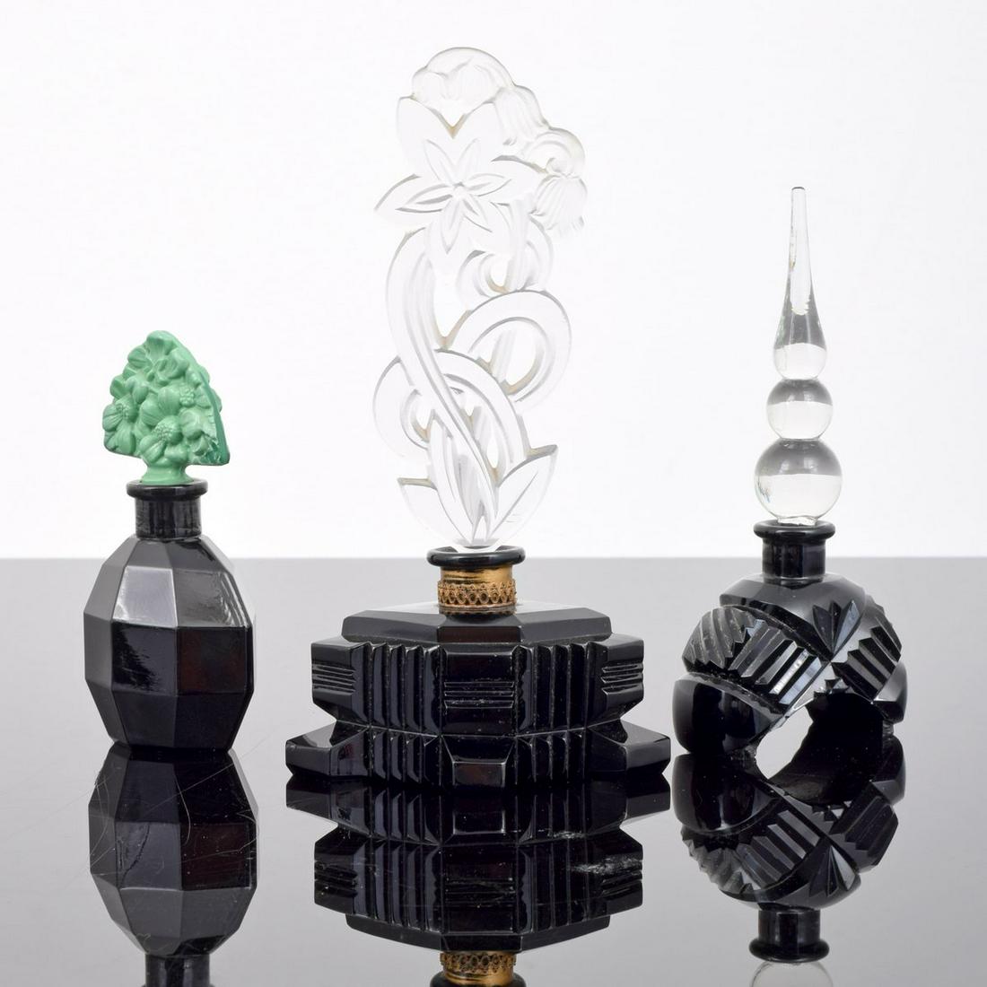 3 Czechoslovakian Art Deco Style Perfume Bottles (1 of 8)