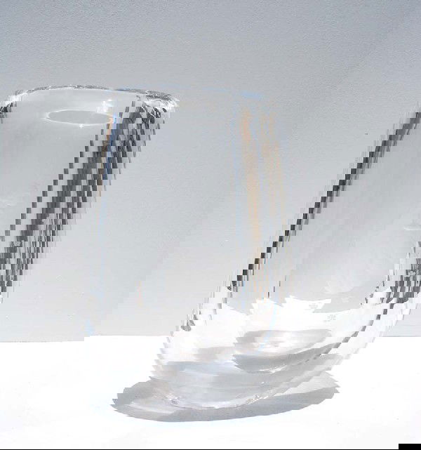 Orrefors Vase: Designer & Manufacturer: Sven Palmqvist; Orrefors Country of Origin & Materials: Sweden; Glass Additional Information & Circa: Vase by Sven Palmqvist for Orrefors, signed; 1936 Dimensions: 7.5"H, 5"W