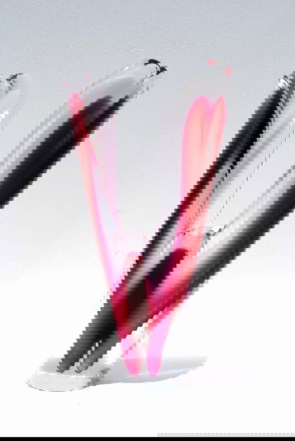 Large Flygsfors Vase: Designer & Manufacturer: Paul Kedelv; Flygsfors Country of Origin & Materials: Sweden; Blown Glass Additional Information & Circa: Large vase by Paul Kedelv for Flygsfors, marked; Circa 1950's Dimens