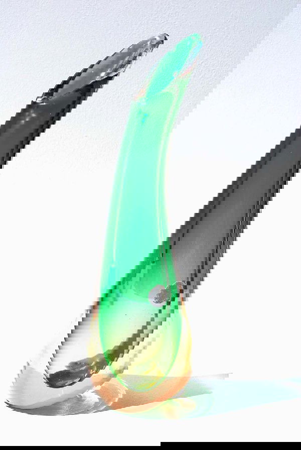 Sommerso Vase Attributed to Flavio Poli: Designer & Manufacturer: Flavio Poli Attributed; Seguso Vetri d'ArteCountry of Origin & Materials: Italy; Blown Glass Additional Information & Circa: Sommerso vase attributed to Flavio Poli, Murano,