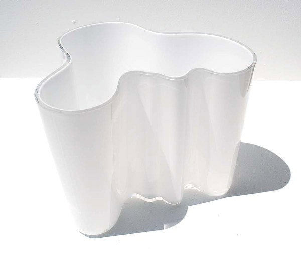 Alvar Aalto "Savoy" Vase: Designer & Manufacturer: Alvar Aalto; Iitala Country of Origin & Materials: Glass Additional Information & Circa: Alvar Aalto "Savoy" vase, signed Dimensions: 6.25"H, 8"W, 6.5"D