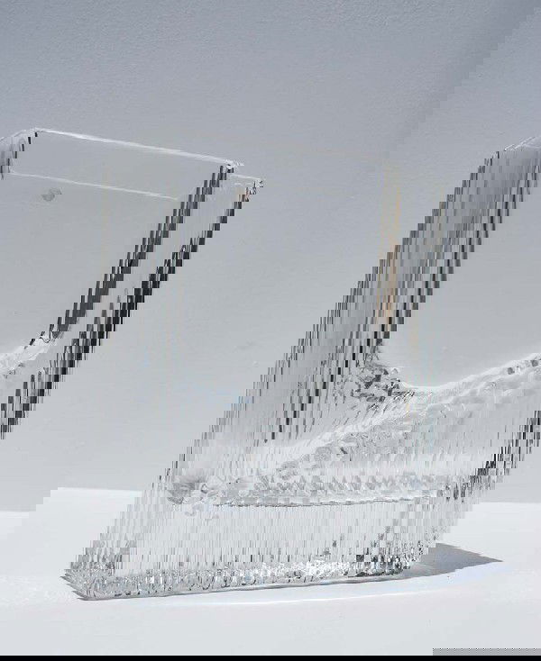 Tapio Wirkkala Vase: Designer & Manufacturer: Tapio Wirkkala; Iittala Country of Origin & Materials: Finland; Glass Additional Information & Circa: Modernist vase by Tapio Wirkkala for Iittala. Iittala label & etched "TW