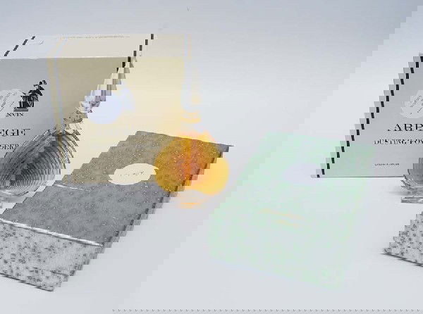 Lanvin Dusting Powder & Guerlain Paris Perfume: Designer & Manufacturer: Country of Origin & Materials: Additional Information & Circa: Lanvin dusting powder and Guerlain Paris perfume ("net.cont.1fl.oz"), both with boxes Dimensions: