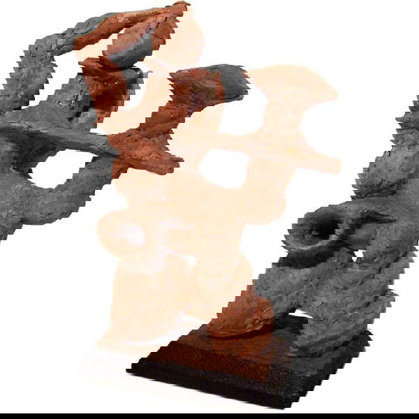 Robert Lohman Sculpture, Cranbrook: Designer & Manufacturer: Robert Lohman Country of Origin & Materials: USA; Clay, Wood Additional Information & Circa: Modernist sculpture by Robert Lohman (American 1919-2001). Lohman studied under C