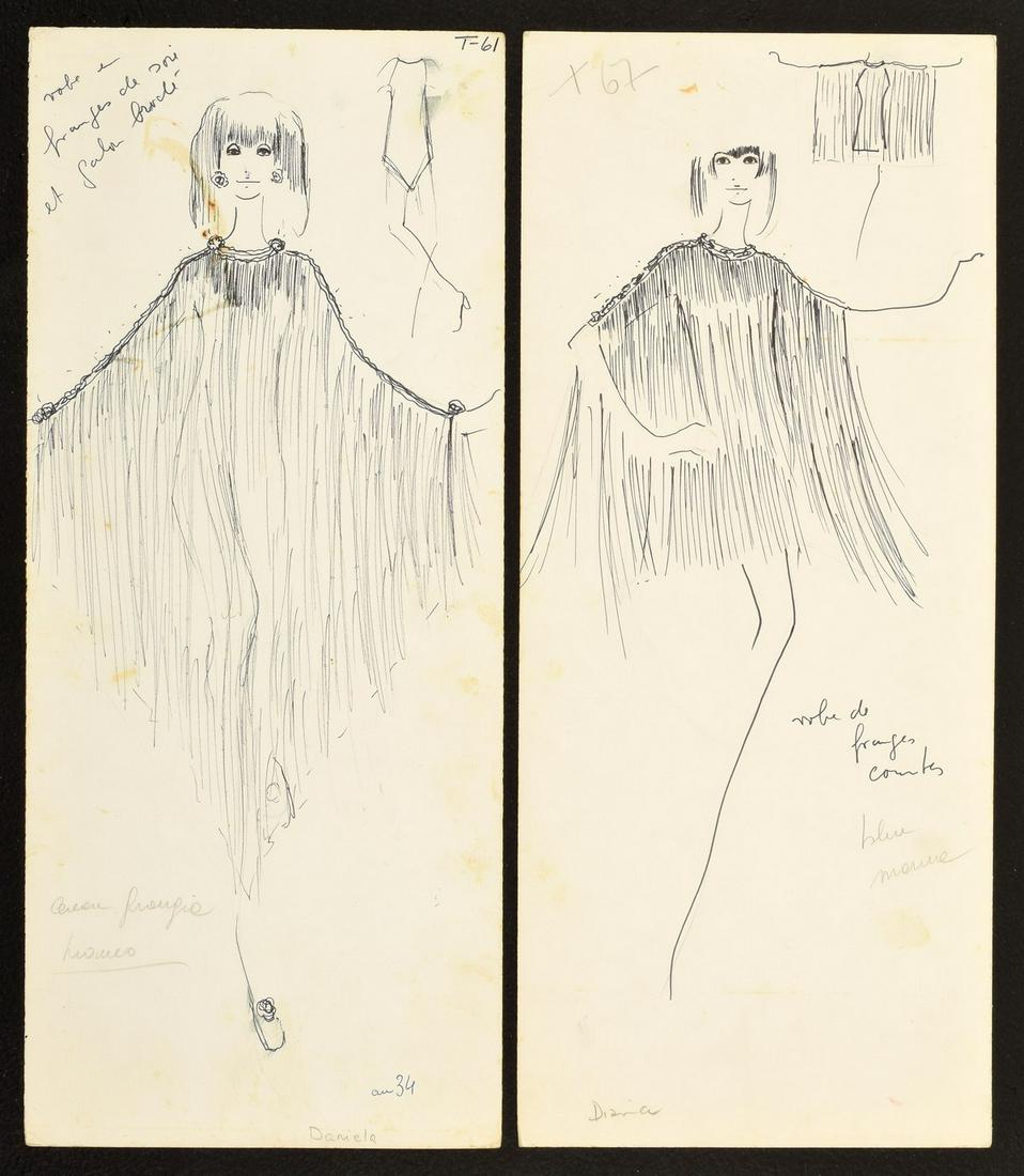 2 Karl Lagerfeld Fashion Drawings (1 of 6)