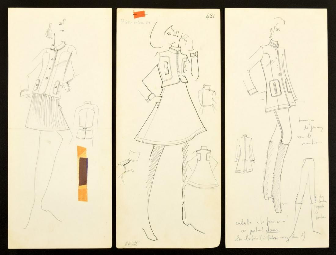 3 Karl Lagerfeld Fashion Drawings (1 of 8)