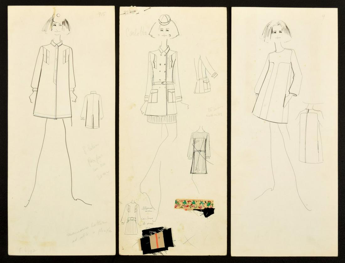 3 Karl Lagerfeld Fashion Drawings (1 of 12)