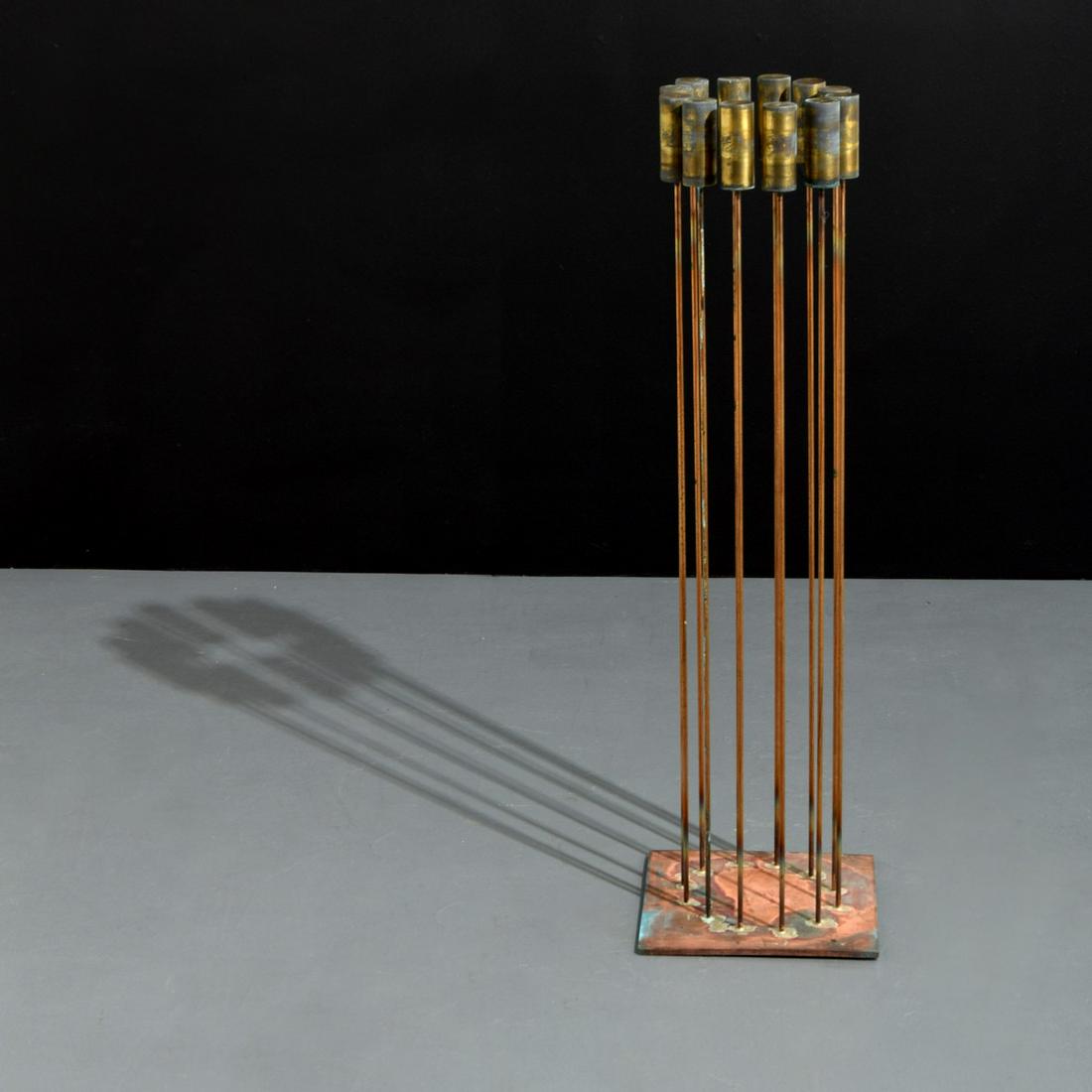 Large Val Bertoia Sounding Sculpture, 40"H: Artist/Designer; Manufacturer: Val Bertoia (b. 1949) Marking(s); notes: B-2381; 2021 Country of origin; materials: American; brass, beryllium copper Dimensions (H, W, D): 39.5"h, 11.25"w, 11.25"d; box