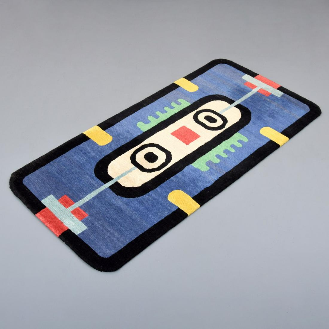 Nathalie du Pasquier Rug: Artist/Designer; Manufacturer: Nathalie du Pasquier (b. 1957); Post Design Gallery Marking(s); notes: marking(s); ed. 11/36, 2003 Country of origin; materials: Italy; wool Dimensions (H, W, D): 85.5"l