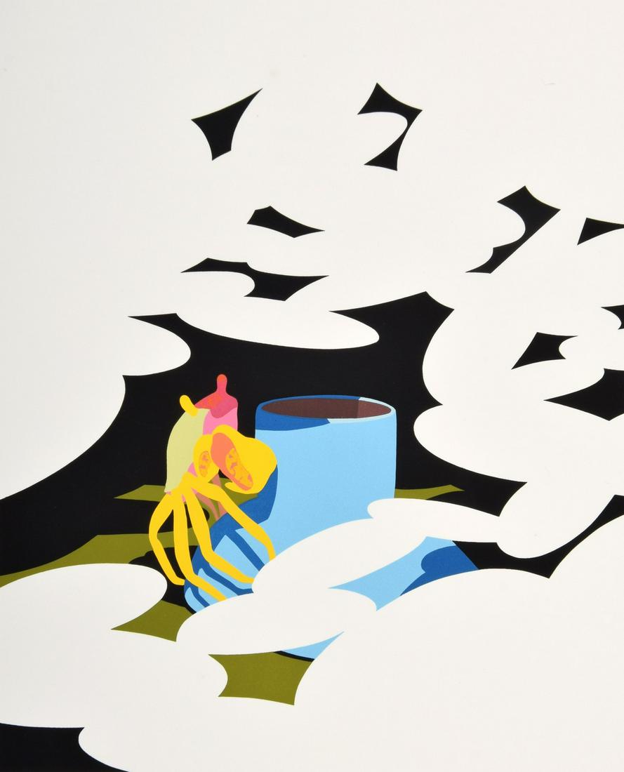 Ken Price "Kauai Crab Cup" Screenprint, Signed Edition: Artist/Designer; Manufacturer: Ken (Kenneth) Price (1935-2012) Marking(s); notes: signed, blind stamp; ed. 15/60; 1972 Country of origin; materials: American; color screenprint Dimensions (H, W, D): 2