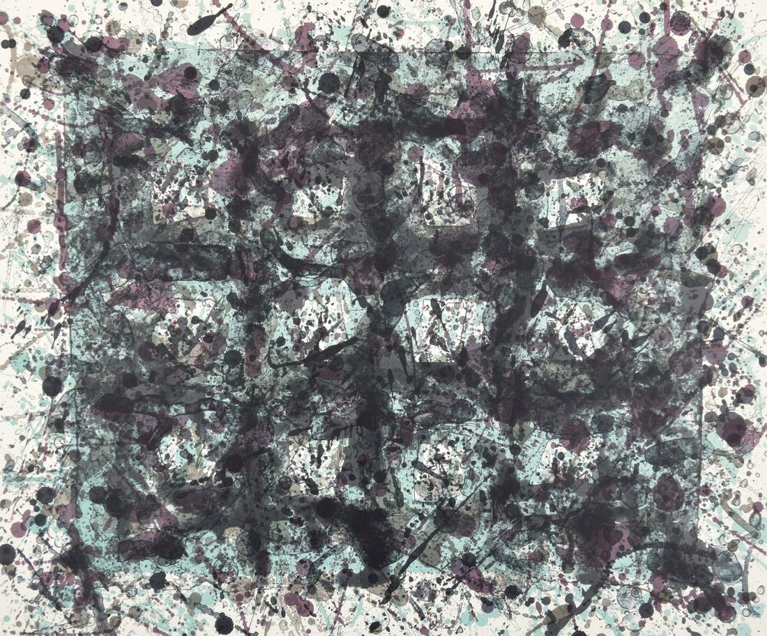 Sam Francis Lithograph, Signed Edition: Artist/Designer; Manufacturer: Sam Francis (1923-1994) Marking(s); notes: signed, Siena Studios ink stamp; AP for the edition of 75; 1979 Country of origin; materials: American; four-color lithograph
