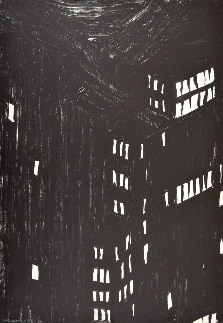 Martha Diamond "City Suite" Lithograph, Signed Edition: Artist/Designer; Manufacturer: Martha Diamond (b. 1944) Marking(s); notes: signed; ed. 5/20; 1982 Country of origin; materials: American; lithograph Dimensions (H, W, D): 35.75"h, 25"w Additional Info