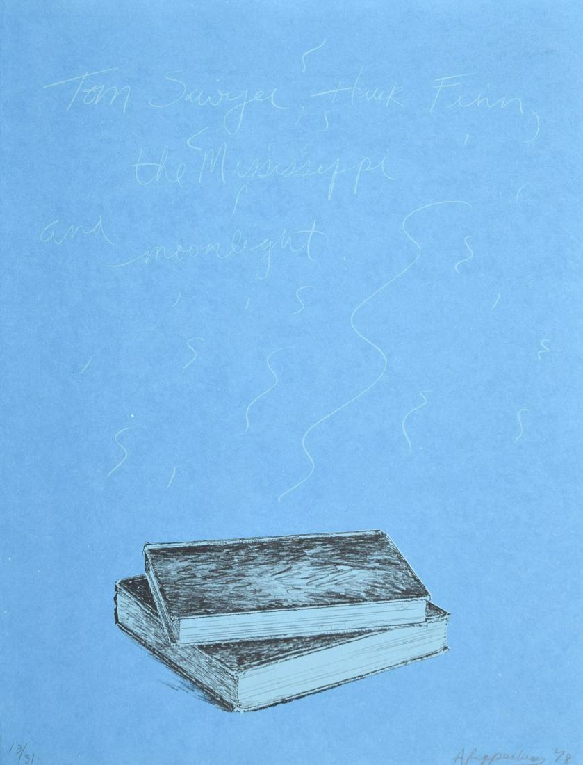 Allen Ruppersberg Lithograph, Signed Edition: Artist/Designer; Manufacturer: Allen Ruppersberg (b. 1944) Marking(s); notes: signed; ed. 13/31; 1978 Country of origin; materials: American; color lithograph Dimensions (H, W, D): 26.25"h, 20"w Addit