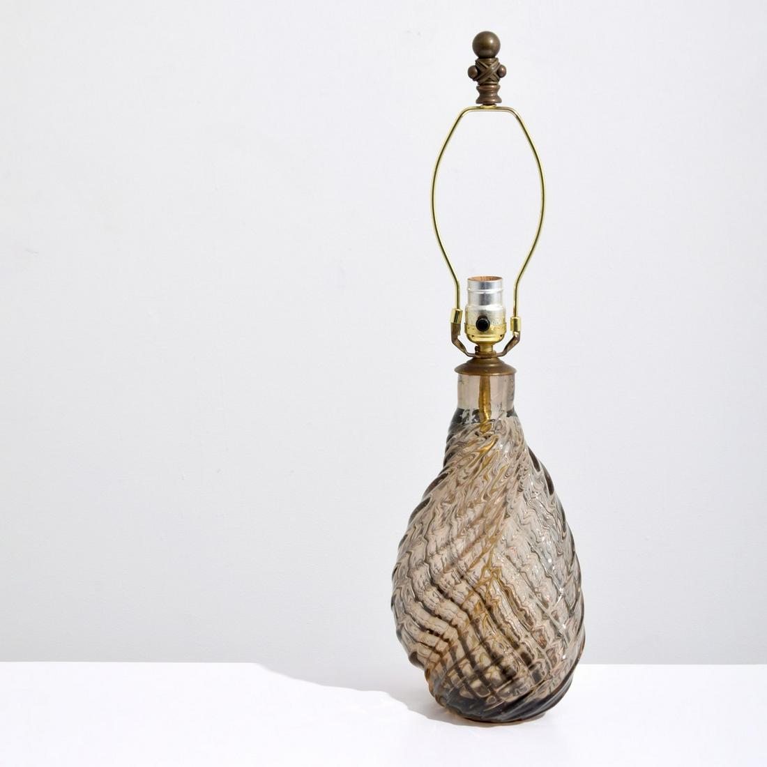 "Diamante Obelischi" Lamp, Manner of Carlo Scarpa: Artist/Designer; Manufacturer: Carlo Scarpa, manner of; Venini, manner of Marking(s); notes: no marking(s) apparent Country of origin; materials: Italy; glass, brass Dimensions (H, W, D): 24.5"oah, 7"