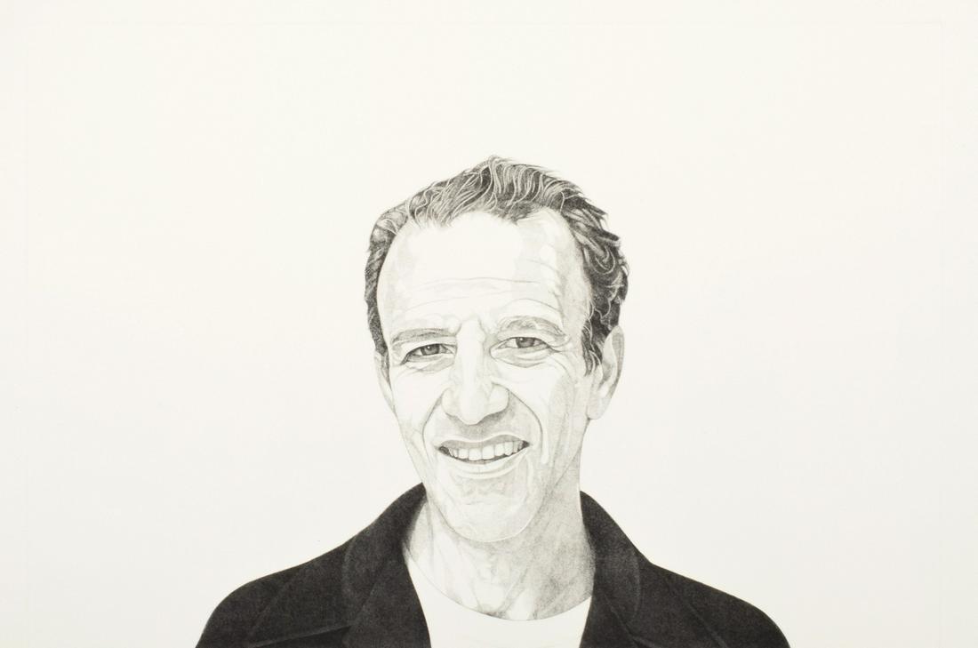 Theo Wujcik "Alex Katz" Etching, Signed Edition: Artist/Designer; Manufacturer: Theo Wujcik (1936-2014) Marking(s); notes: signed; AP 1/7 for the edition of 42; 1979 Country of origin; materials: American; stipple etching in black on German Etching