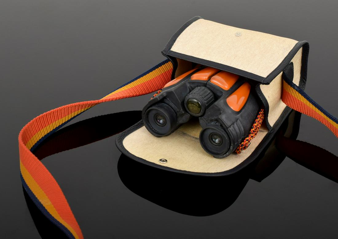 Hermes Binoculars & Case: Artist/Designer; Manufacturer: Hermes; Fujinon Marking(s); notes: label, marking(s) Country of origin; materials: France, Japan, China; fabric, leather, plastic, other Dimensions (H, W, D): binoculars